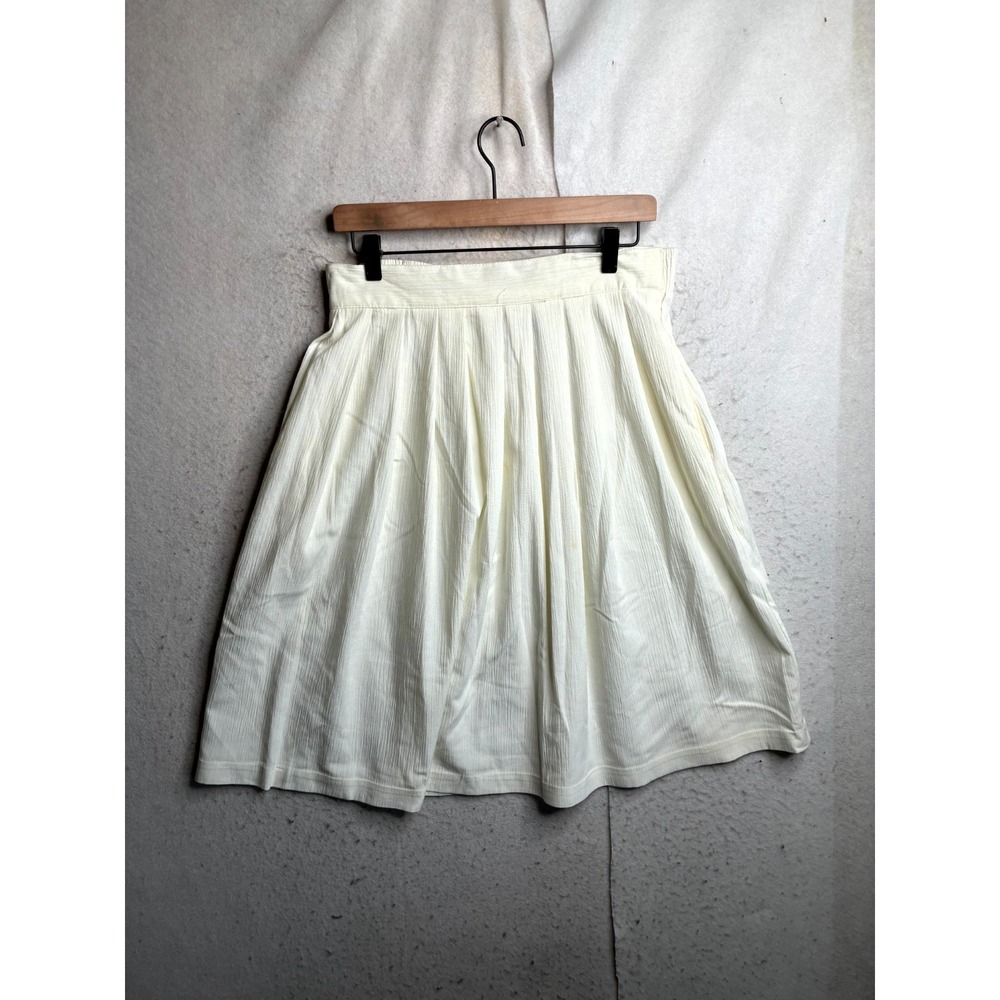 Vintage Briggs New York A Line Skirt Womens 16 Off White Pleated Minimalist